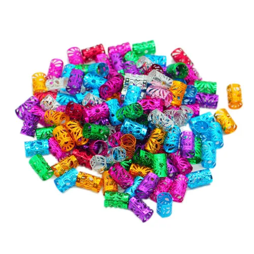 Miniatura 6 de 170 piezas de joyería para el cabello para trenzas, puños para el cabello para trenzas Loc, joyería para mujeres negras, anillos para trenzas
