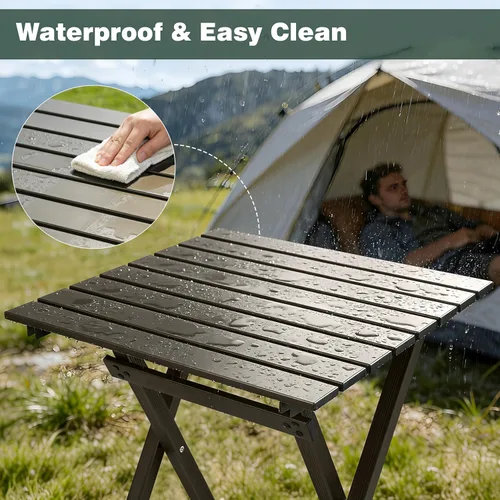 Miniatura 5 de SUNNYFEEL Mesa de camping plegable – Mesa de picnic portátil de aluminio ligero, 18.5 x 18.5 x 24.5 pulgadas para cocinar, playa, senderismo
