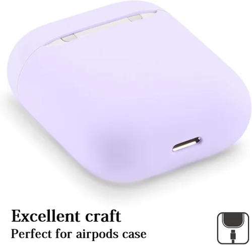 Miniatura 6 de Funda de protección para Airpods Funda de silicona ultrafina compatible con Airpods 1 y AirPods 2 (morado)