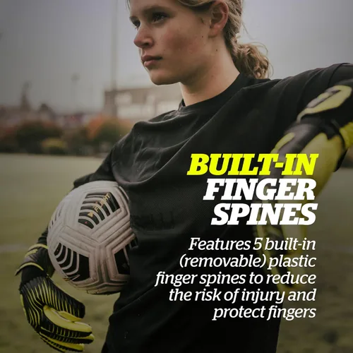 Miniatura 4 de Storelli Silencer Goalkeeper Gloves, with Removable Finger Spines, High-Impact Hand Protection, Soccer Accessories