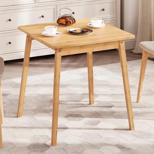 Miniatura 10 de Mesa de Comedor de Bambú HOOBRO, Mesa de Comedor Cuadrada para 2, Mesa de Cocina de 27.6" para Espacios Pequeños, Mesa de Escribir, Fácil de Montar