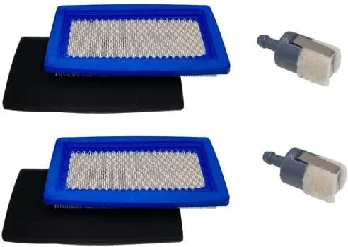 Paquete de 2 filtros de aire A226002070 + prefiltro A226002250 con filtro de combustible 13120507320 de repuesto para Echo A226002070 compatible con