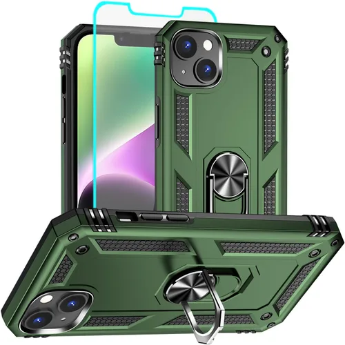 Miniatura 34 de Funda para iPhone 13, iPhone 13, [grado militar de 16 pies probada en caídas], anillo protector a prueba de golpes para iPhone 13, azul