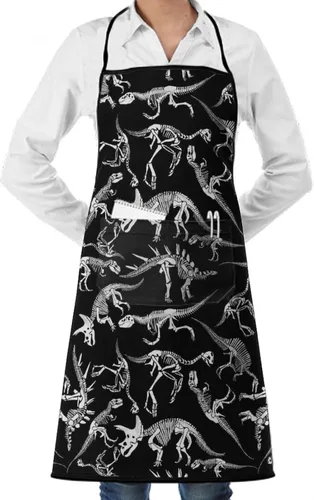Miniatura 36 de Delantal unisex con cuello ajustable con bolsillos espaciosos y lazos largos