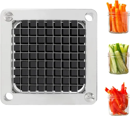 Miniatura 12 de WICHEMI Cuchilla de repuesto para picadora de verduras comercial de 1/2 pulgadas, cortador de cebolla de acero inoxidable, cuchillas y bloque