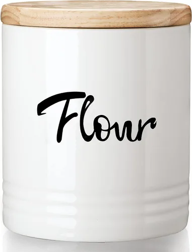 Miniatura 8 de LEETOYI Contenedores de almacenamiento de alimentos de porcelana con tapa, diseño de tamaño pequeño y ahorra espacio, 4.5 pulgadas, color blanco