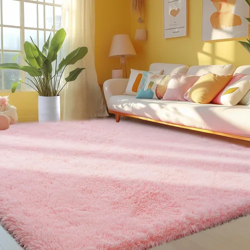 Miniatura 26 de Topmaxcs Alfombra de Área de Pelo Largo Negro para Dormitorio: 8x10 Alfombras de Área de Pelo Largo Esponjosas para Sala de Estar- Alfombras