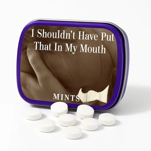 I Shouln't Have Put That In My Mouth Mints – Divertida lata de menta para aliento fresco – Regalo divertido de broma, relleno de calcetines,