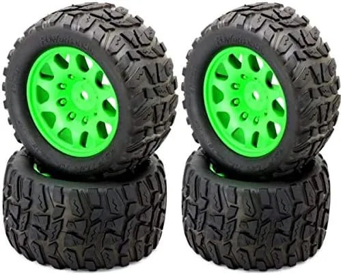 Miniatura 6 de Powerhobby Raptor XL Neumáticos con cinturón/Viper Wheels (4) 24MM HEX (negro)