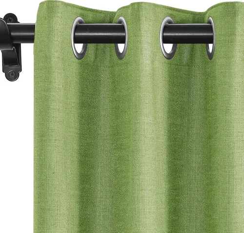 Miniatura 19 de Fcosie Cortinas opacas de lino 100 % opacas de 50 pulgadas de ancho x 63 pulgadas de largo, paneles de cortina con ojales para sala de estar