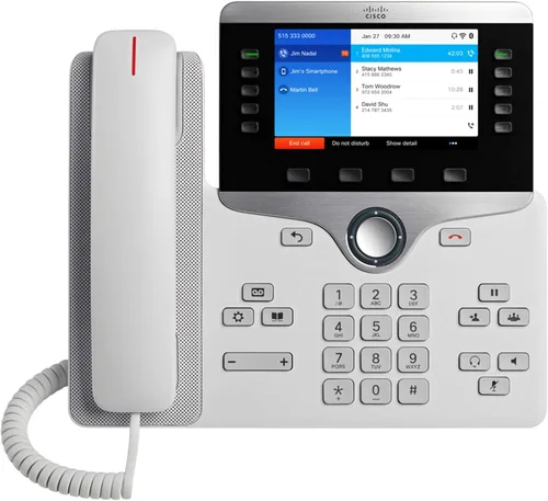 Miniatura 2 de Cisco Teléfono IP Business 8861, pantalla a color WVGA de 5 pulgadas, conmutador Gigabit Ethernet, Clase 4 PoE, habilitado para WLAN, 2 puertos USB