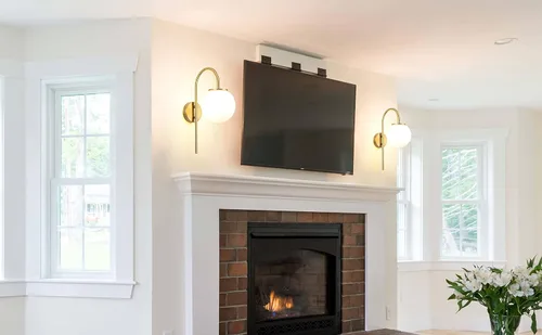 Miniatura 3 de Juego de 2 apliques de pared LED que funcionan con pilas, pantalla de cristal moderna con globo con control remoto, regulable, no cableado, fácil