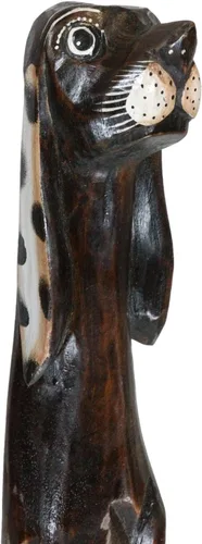 Miniatura 4 de Ebros Gift Balikraft - Juego de 3 figuras decorativas de madera tallada a mano, grandes orejas de polkadot, perro canino, familia, 38.5 pulgadas
