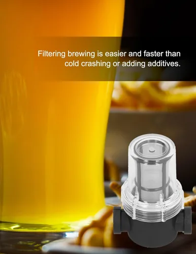 Miniatura 5 de Filtro de cerveza en línea, filtro de agua de 80 mallas de 150 micrones, dispositivo de filtración de filtro en T de plástico, alimentación por