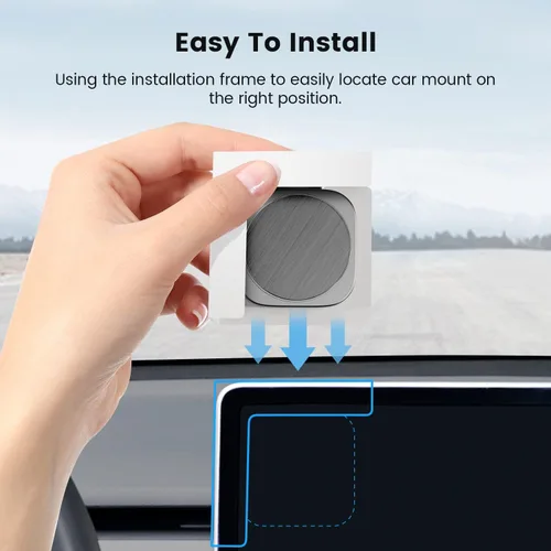 Miniatura 5 de Soporte para teléfono de Tesla modelo 3 modelo Y, diseño magnético fuerte para soporte de teléfono de montaje en coche MagSafe para monitor