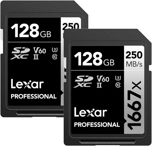 Miniatura 12 de Lexar Tarjeta de Memoria SD Profesional de 64GB (Paquete de 2) 1667x, UHS-II, C10, U3, V60, Full HD, 4K, Hasta 250MB/s de Lectura SDXC