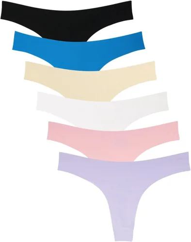 Miniatura 8 de Wealurre Tanga de microfibra de cintura baja para mujer sin costuras invisible