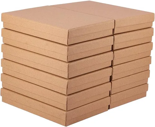 Miniatura 8 de BENECREAT Paquete de 24 cajas pequeñas de cartón para pendientes de 1.88 x 1.8 x 1.33 pulgadas, cajas de regalo cuadradas de cartón para Navidad