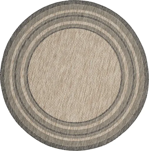 Miniatura 53 de SAFAVIEH Alfombra lavable al aire libre Courtyard Collection – 4' x 5'7", beige oscuro y beige, no desprende pelusa y fácil de limpiar, ideal