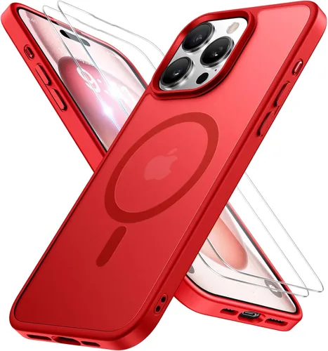 Miniatura 35 de Miracase Funda diseñada para iPhone SE 2022/SE 2020/7/8, funda multicolor de silicona a prueba de golpes (rojo)