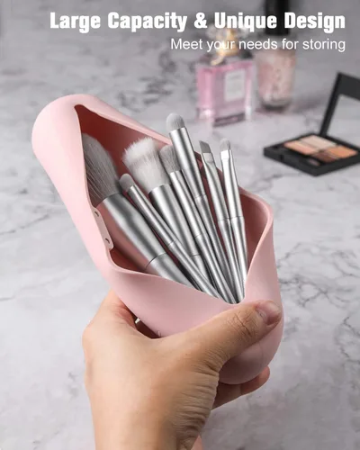 Miniatura 15 de FERYES Soporte para brochas de maquillaje de viaje, Negro, L, Simplicidad