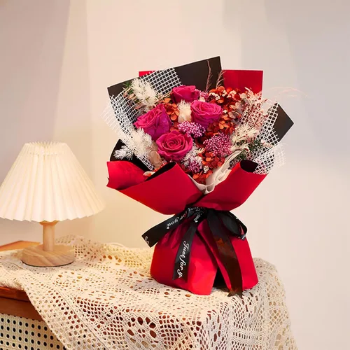 Miniatura 7 de Gloreyan 20 hojas de papel de regalo de flores, ramo de floristería para manualidades, ramo de flores frescas, envoltura impermeable, caja de 20