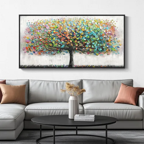Miniatura 11 de Arte de pared botánico vintage con marco grande para sala de estar, impresiones de pintura en lienzo floral rústico neutro, cuadro retro de flores