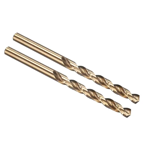 Miniatura 154 de PATIKIL Broca Jobber de 0.039 in, vástago recto M35 cobalto 5% acero de alta velocidad 135° acabado dorado para metal duro de acero inoxidable - 2