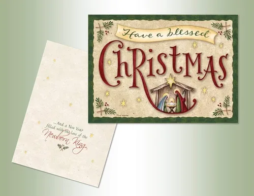 Performing Arts Papel de papelería de Navidad con texto en inglés "Have a Blessed Christmas", 52638-18