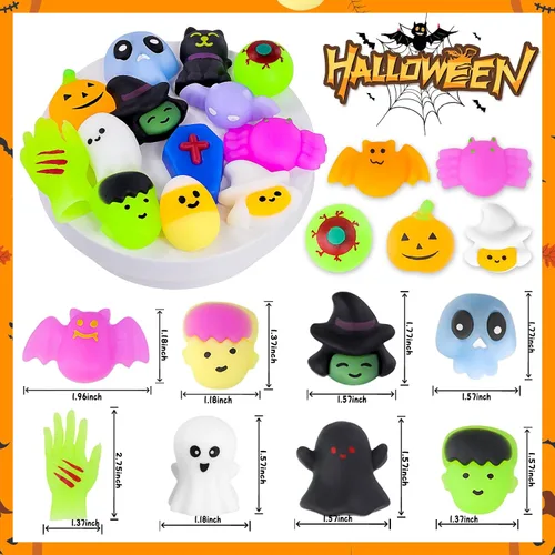 Miniatura 3 de MGparty 24 juguetes de Halloween para niños, regalos de fiesta de Halloween, bolsas de regalo, premios, decoraciones de Halloween, juguetes