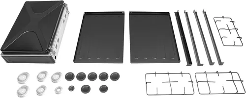 Miniatura 5 de Estufa de gas natural para encimera con 5 quemadores, cocina portátil de gas propano/gas natural con control independiente, cocina de encimera