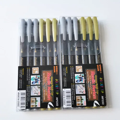 Miniatura 2 de Juego de 6 rotuladores metálicos para sellar cera, juego de bolígrafos de sellado de cera adecuado para todas las cuentas de cera de sellado