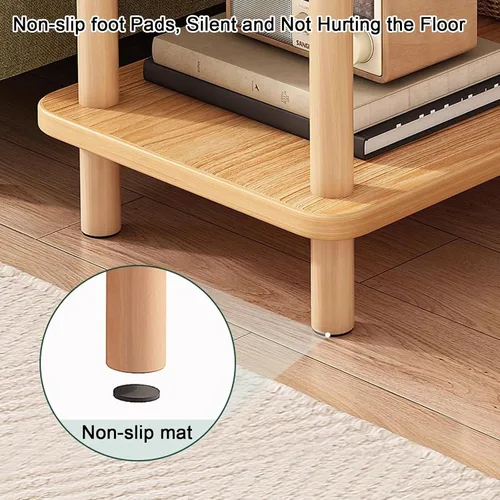 Miniatura 7 de Mesa auxiliar rectangular de varios tamaños con dos capas, espacio de almacenamiento para sala de estar, dormitorio, fácil montaje