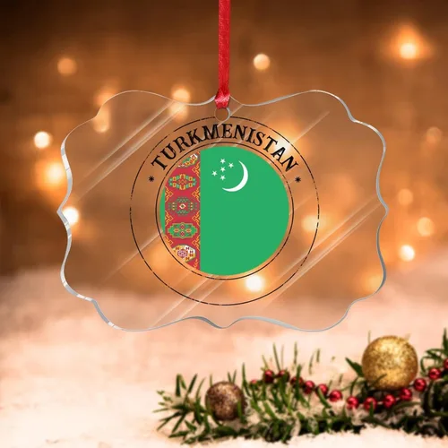 Miniatura 24 de Bandera de Andorra, adorno colgante de Navidad, bandera nacional, decoraciones de Navidad, adornos acrílicos, colgante para árbol de Navidad