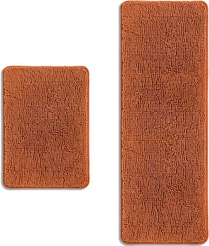 Miniatura 147 de Alfombra de baño pequeña de 12 x 18 pulgadas, lavable y absorbente, antideslizante, alfombra de baño de felpilla gruesa y suave para baño, ducha