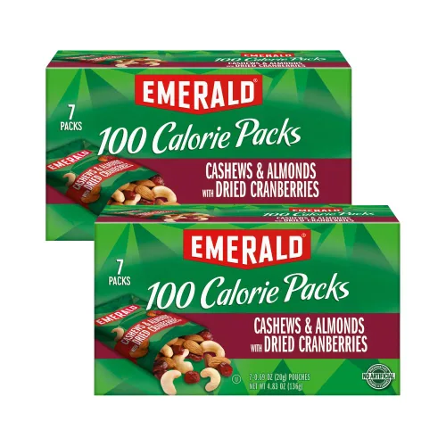 Miniatura 9 de Emerald Nueces anacardos y almendras con arándanos secos, 7 unidades (paquete de 1) Paquetes individuales de 100 calorías de mezcla de nueces