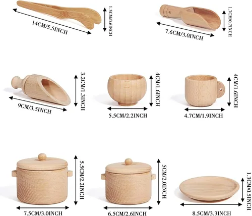 Miniatura 2 de Juguetes de Contenedor Sensorial para Niños Pequeños - Plato y Pinzas de Juego de Simulación Montessori y Waldorf - Juguetes de Aprendizaje