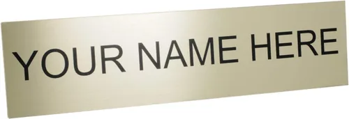 Miniatura 27 de ExcelMark Placa de nombre personalizada para puerta, oficina, pared, personalizada con tu texto, 2 x 8 pulgadas (1 línea, negro)