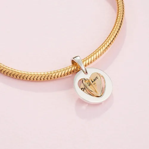Miniatura 4 de PANDORA Joyería colgante de corazón giratorio en brillo y plata de ley Metal no aplica