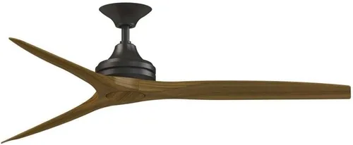 Miniatura 5 de Fanimation Spitfire - Ventilador de techo para interiores y exteriores de 60 pulgadas, níquel cepillado con cuchillas naturales
