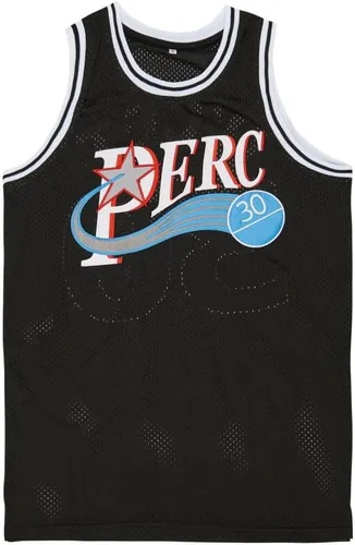 Miniatura 2 de PERC30 Camiseta de baloncesto de la película Perc O'Cet #30 para hombre con costuras S-XXXL