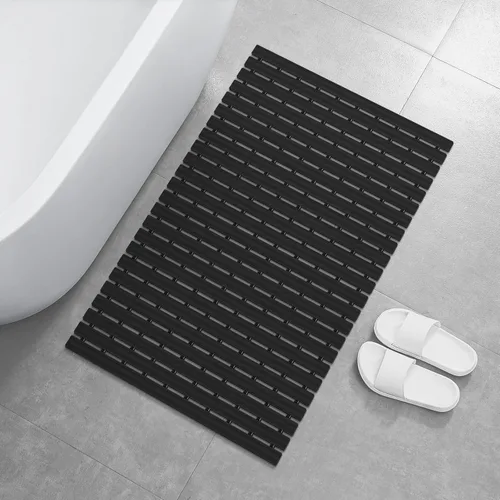 Miniatura 9 de OTHWAY Tapete de ducha grande, 35.4 x 24 pulgadas, sin ventosa, antideslizante, de drenaje rápido, antideslizante, para ducha interior, tapete