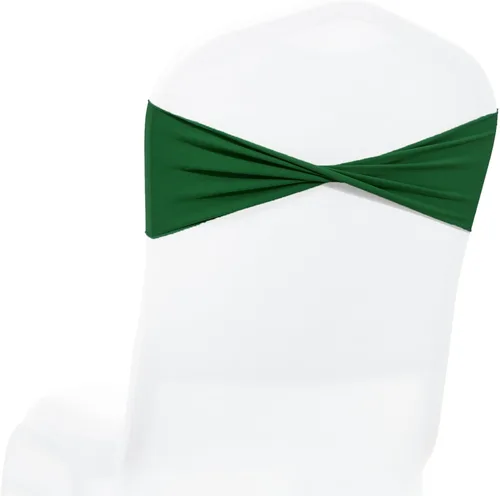 Miniatura 13 de MDS® Paquete de 10 bandas elásticas de elastano para silla sin hebilla deslizante, lazo elástico reutilizable para silla para boda, recepción