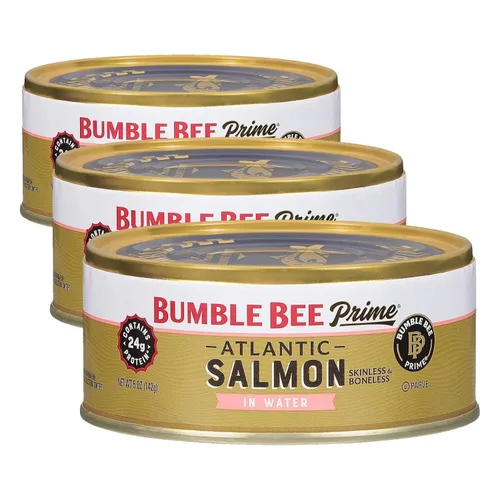Miniatura 8 de Bumble Bee Prime Atlantic Salmon, lata de 5 onzas - Salmón Premium - 24g de proteína por porción - Sin Gluten y Kosher