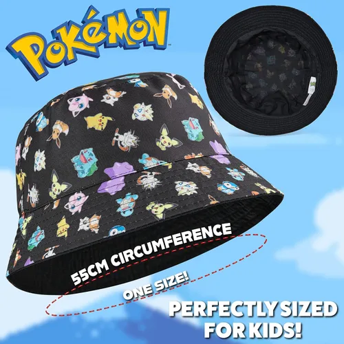Miniatura 7 de Pokemon Gorra de béisbol para niños y niñas, unisex, Pikachu, correa ajustable, accesorios de verano