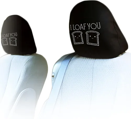 Miniatura 9 de Yupbizauto Fundas para reposacabezas de asiento de automóvil, camión, camioneta, SUV, ajuste universal para autos, furgonetas, camiones, se venden