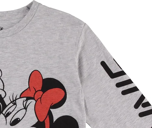 Miniatura 4 de Disney Camisa de moda de Mickey Mouse para mujer, cuello redondo recortado con estampado de manga