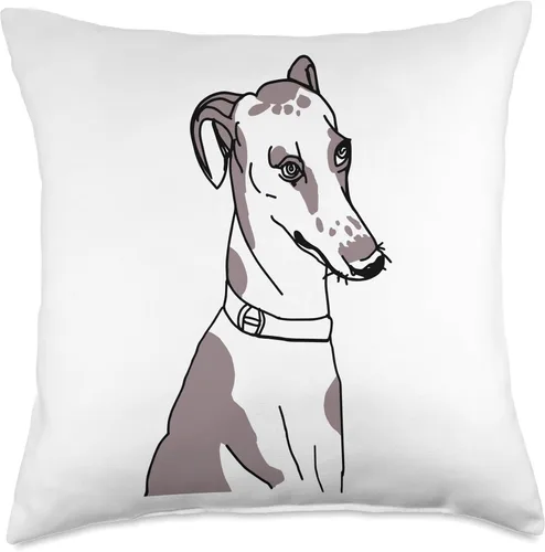 Miniatura 4 de Whippet Dog Pedigree Dog Apparel Whippet Gift Tee Pedigree Dog Throw Pillow, 16x16, Multicolor