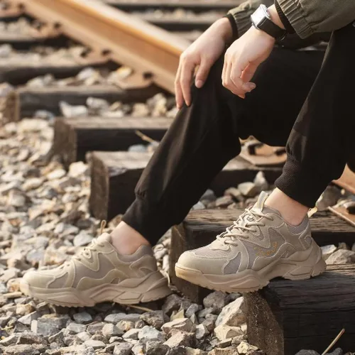 Miniatura 6 de Zapatos de punta de acero para hombres y mujeres, ligeros, indestructibles, a prueba de pinchazos, cómodos zapatos de seguridad para uso industrial