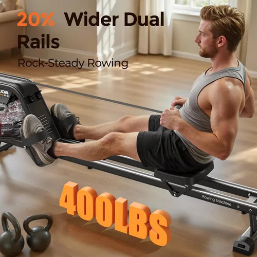 Miniatura 5 de YOSUDA Rowing Machine for Home, Magnetic Rower Machine for Beginners to Athletes, Use with Resistance Adjustment Function, Bluetooth, App Supported